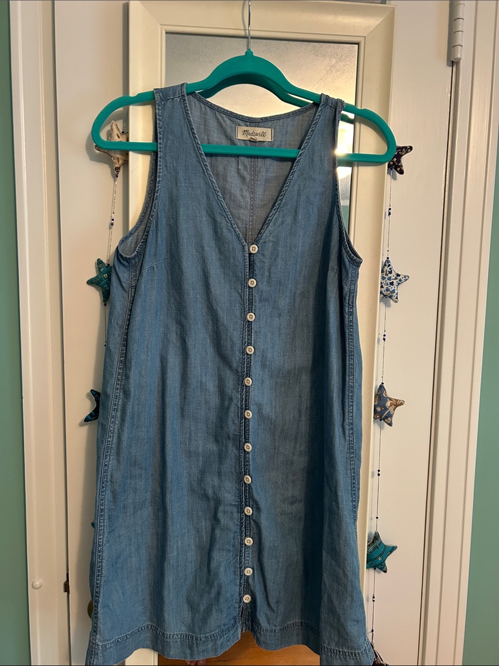 Madewell Light Blue Denim Button-Front Dress S